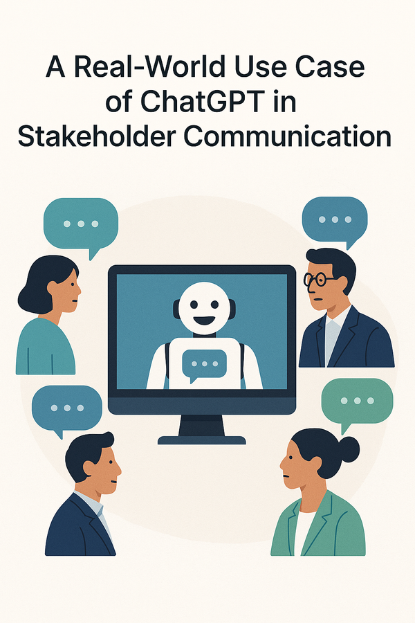 A Real-World Use Case of ChatGPT in Stakeholder Communication